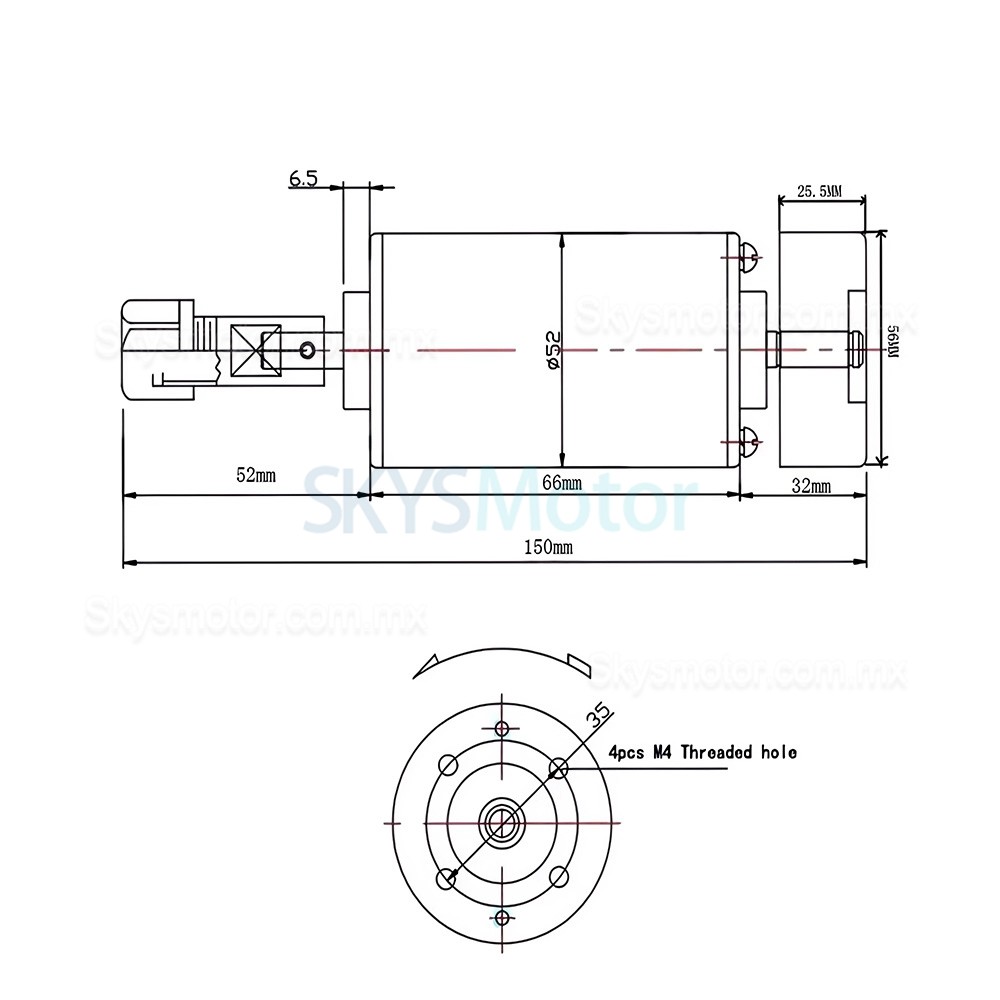 Motor de husillo CNC refrigerado por aire OSP001714 12 V/24V 200W 10000rpm pinza ER11/ER16